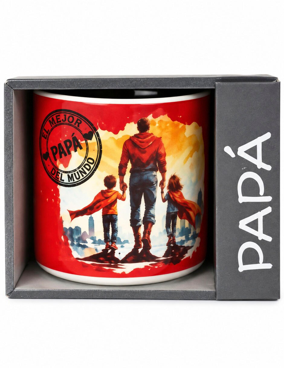 Taza/Set de tazas/Taza con difusor Redonda Alegría Taza de Porcelana Maki Home para Papá 480 ml 16 oz con Asa y Frase 1 pieza piezas 3