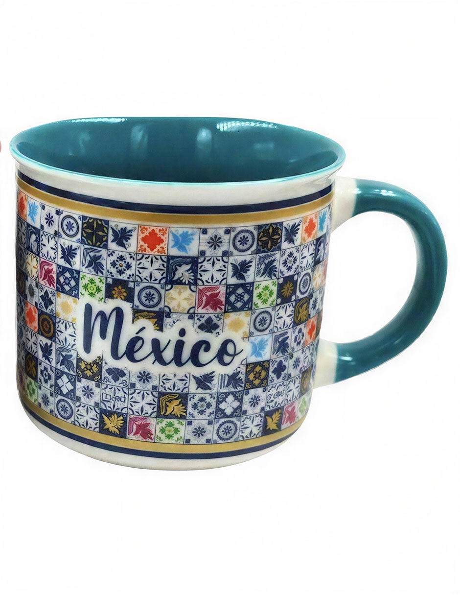 Taza/Set de tazas/Taza con difusor Redonda México Taza de Porcelana Maki Home Tipo Talavera México 320 ml con Asa y Filo Dorado 1 pieza piezas Taza/Set de tazas/Taza con difusor Redonda México Taza de Porcelana Maki Home Tipo Talavera México 320 ml con Asa y Filo Dorado 1 pieza piezas