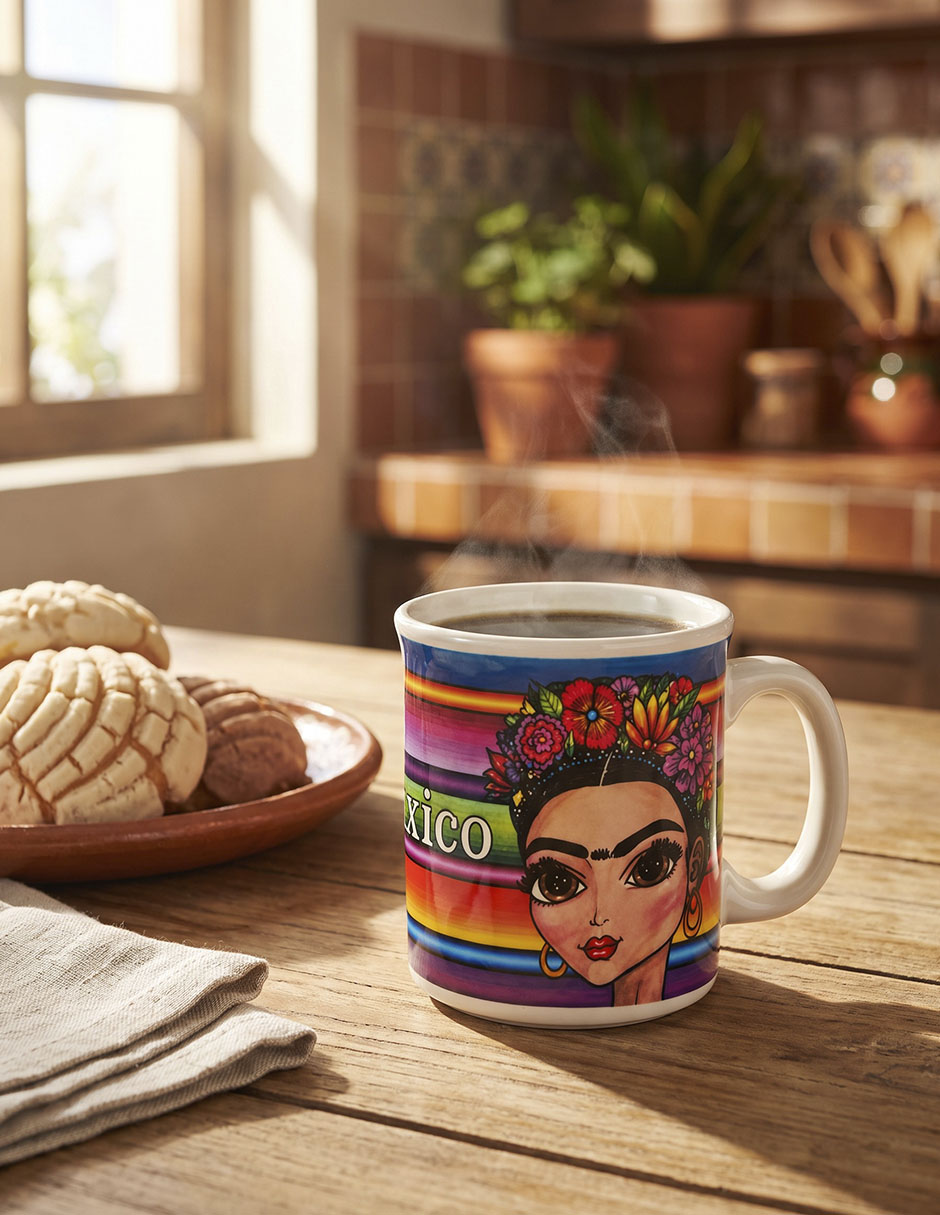 Taza/Set de tazas/Taza con difusor Redonda Frida Kahlo 1 pieza piezas 2