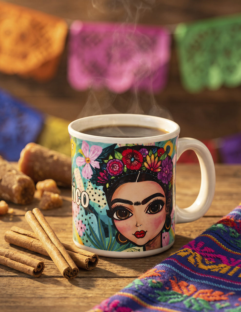 Taza/Set de tazas/Taza con difusor Redonda Frida Kahlo 1 pieza piezas 2