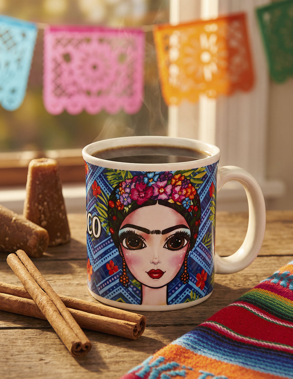 Taza/Set de tazas/Taza con difusor Redonda Frida Kahlo 1 pieza piezas 2