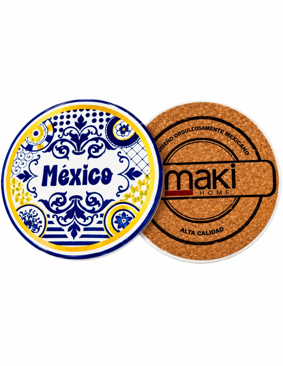Portavaso/Set de portavasos Mexico Mágico de Porcelana 4 piezas piezas 2