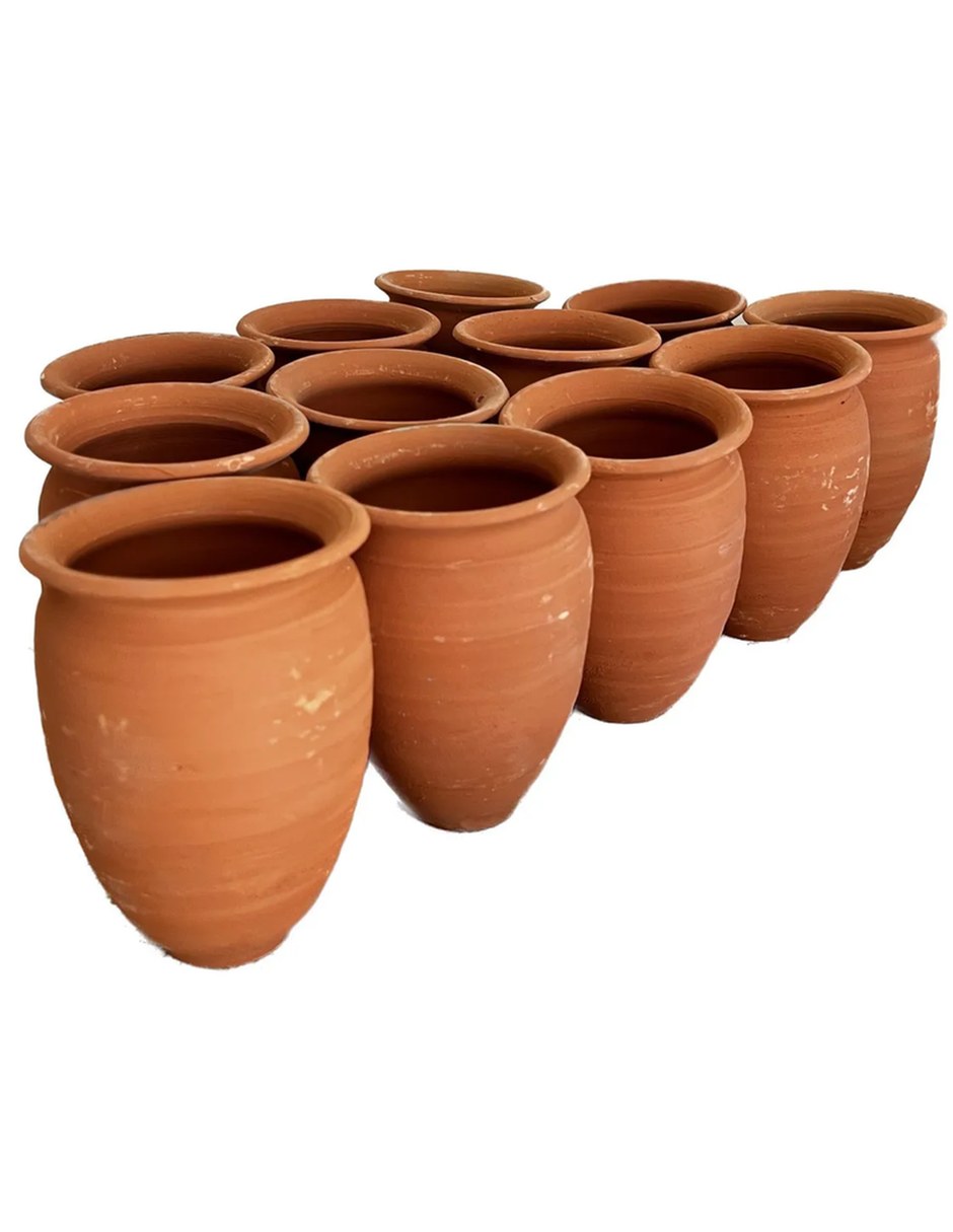 Vaso Tequilero de Arcilla roja con 15 piezas piezas