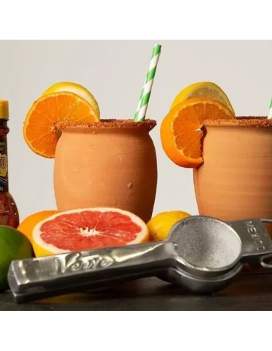 Vaso Tequilero de Arcilla roja con 15 piezas piezas 6