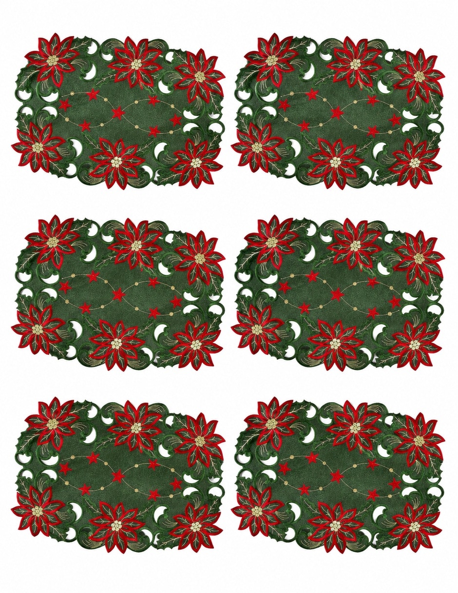 Set mantel individual rectangular navideños 1