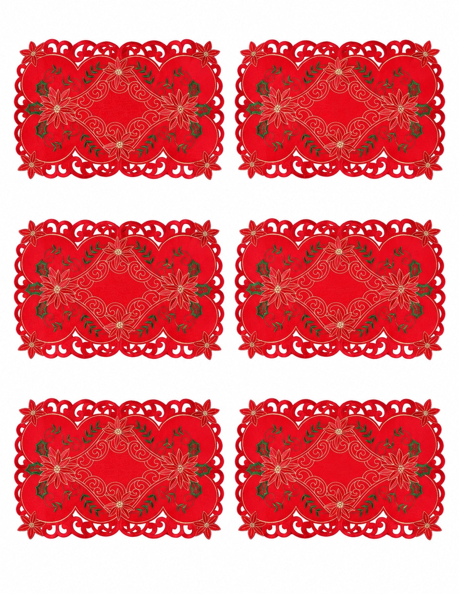 Set mantel individual rectangular navidad Set mantel individual rectangular navidad
