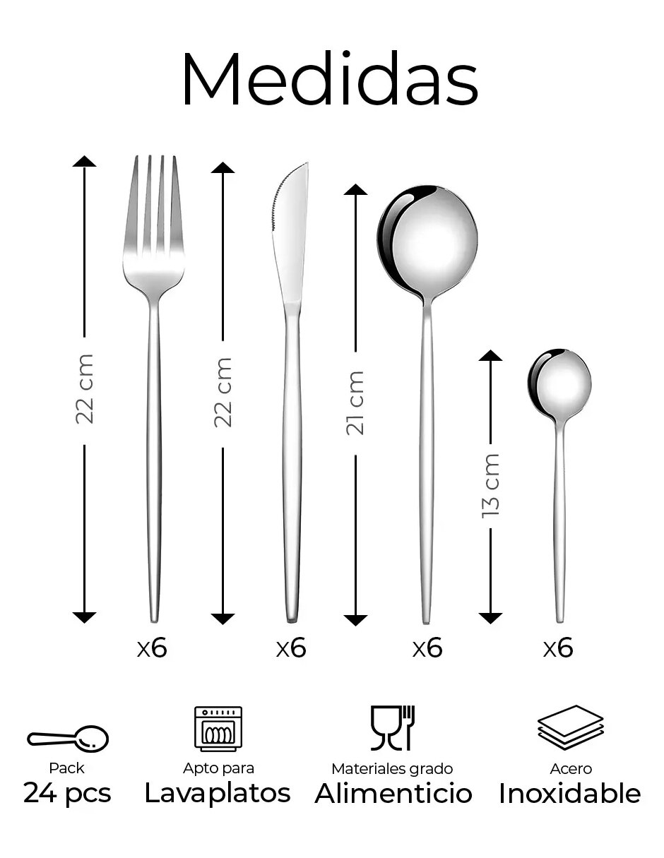 Set cubiertos 24 piezas 5