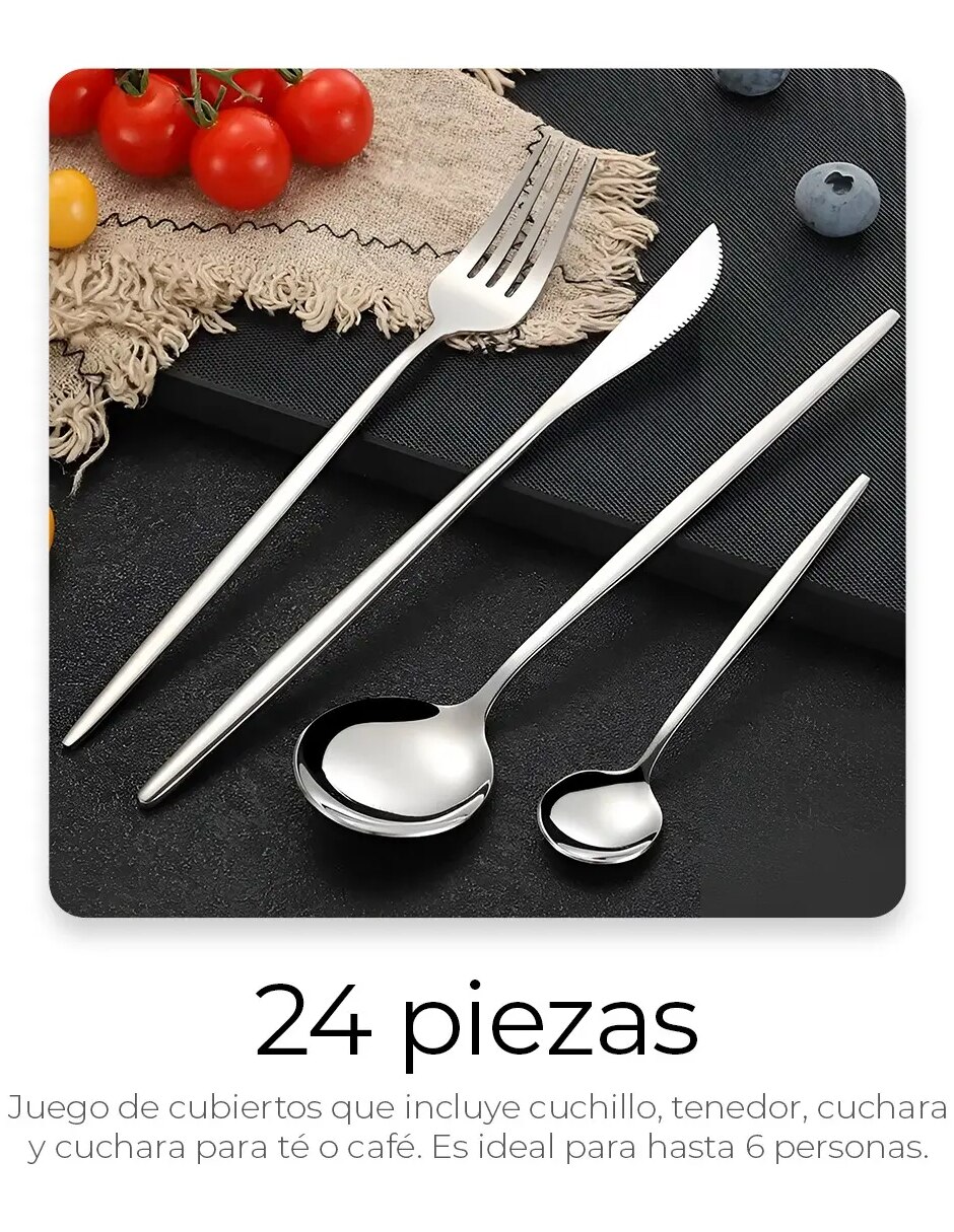 Set cubiertos 24 piezas 4
