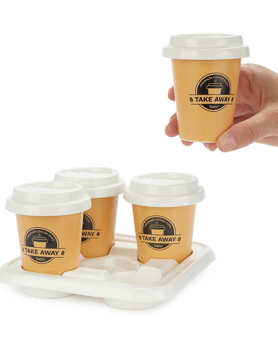 Taza con tapa 4 piezas 12