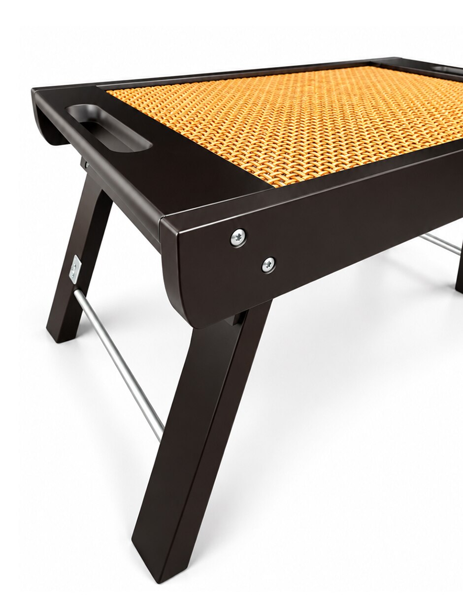 Charola de servicio mesa plegable para cama de madera 6
