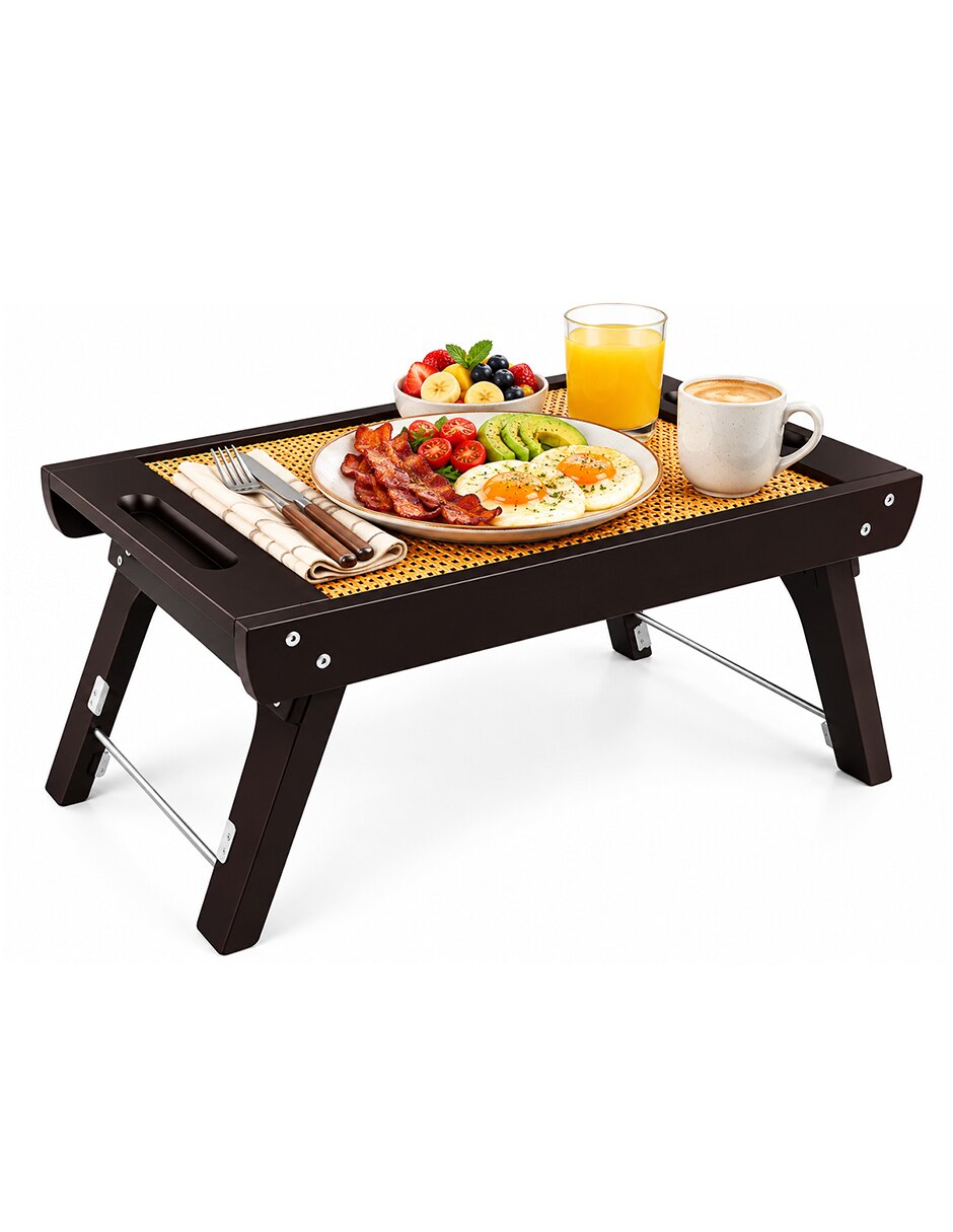 Charola de servicio mesa plegable para cama de madera 7