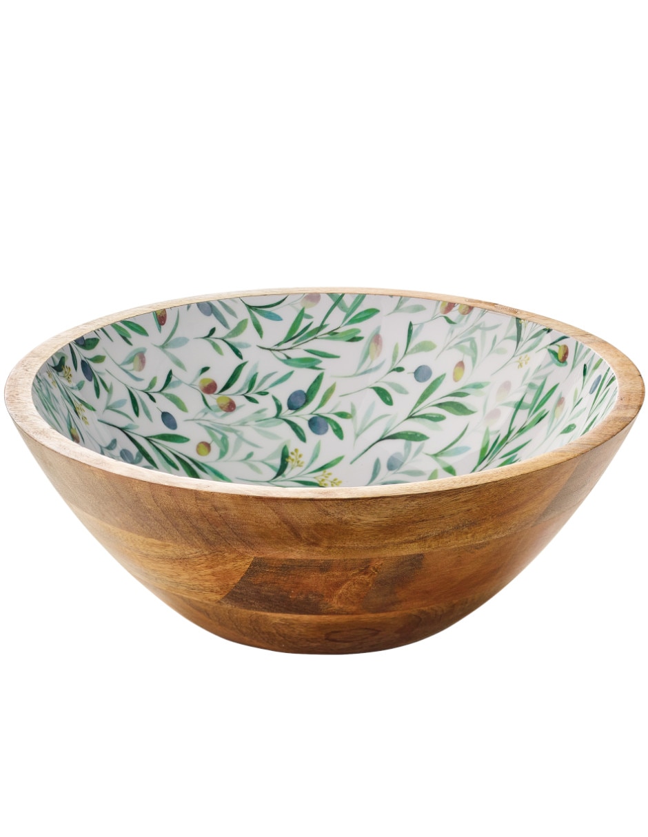 Bowl olive flor de madera