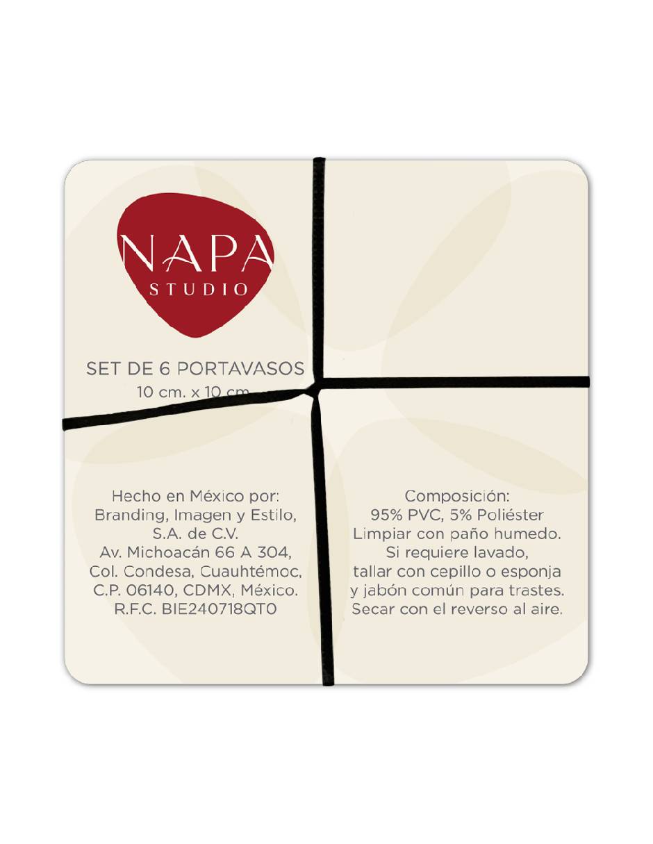 Set de portavasos bari home 6 piezas 2